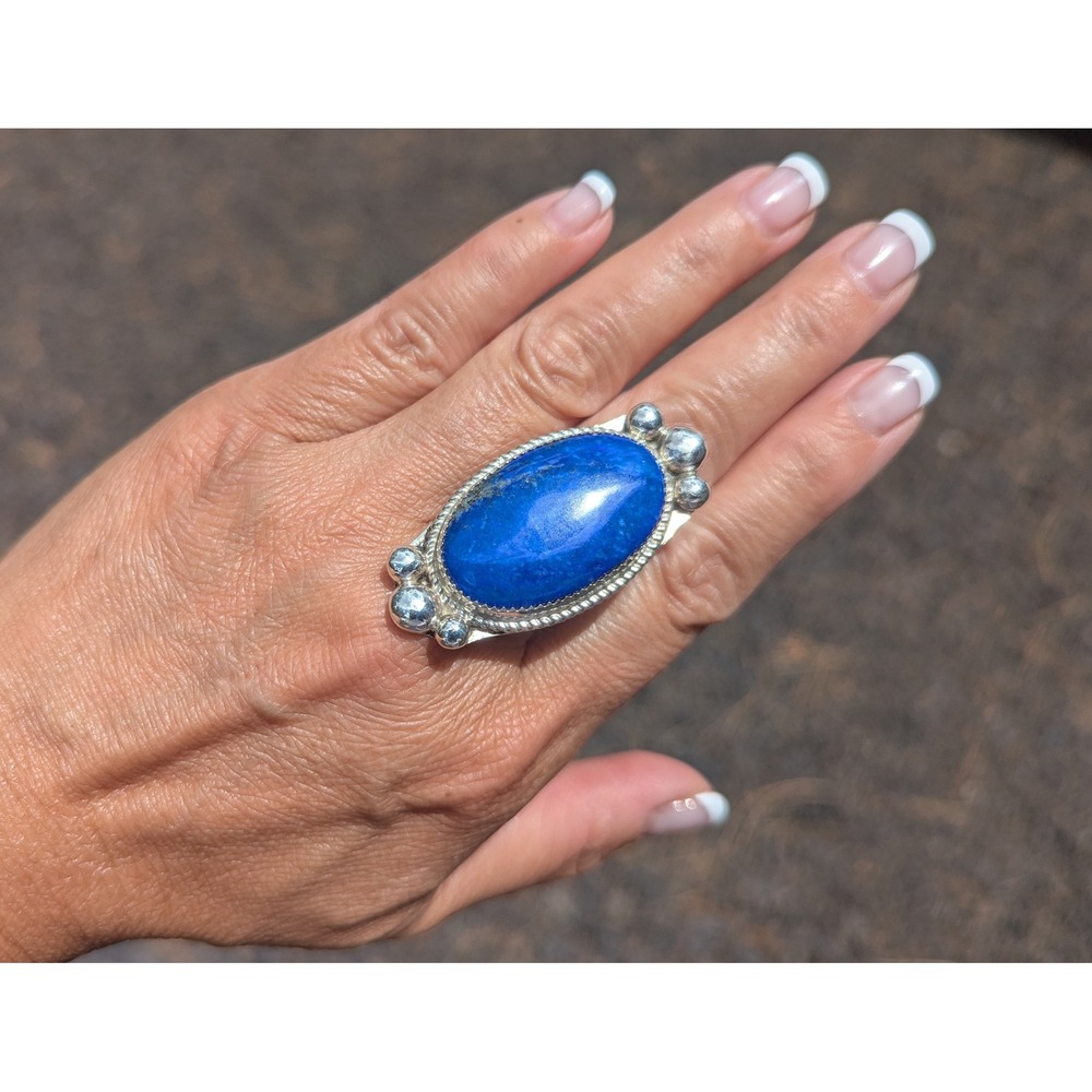 Navajo Handmade Ring Sterling Silver Native American Jewelry Sz 11 ***